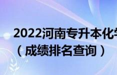 2022河南专升本化学工程与工艺一分一段表（成绩排名查询）