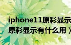 iphone11原彩显示有必要开吗（iphone11原彩显示有什么用）