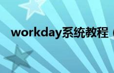 workday系统教程（workday系统登录）